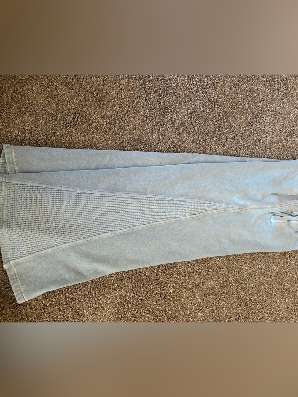 aerie Light Blue Set: Snap-Quarter Pullover Sweatshirt and Wide Leg Sweatpants - Picture 10 of 11